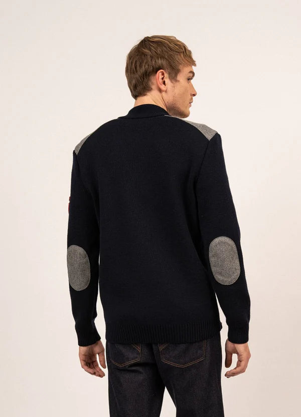 Veste Sérac Arpin en laine zippée Saint James Homme - Navy