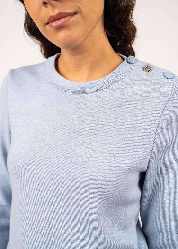 Pull marin Saint James Bregançon Uni - Ciel chiné