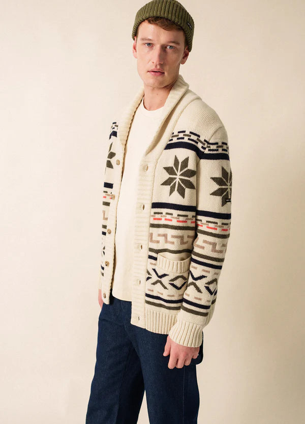 Veste en laine Saint James Sion Homme - Écru/Western