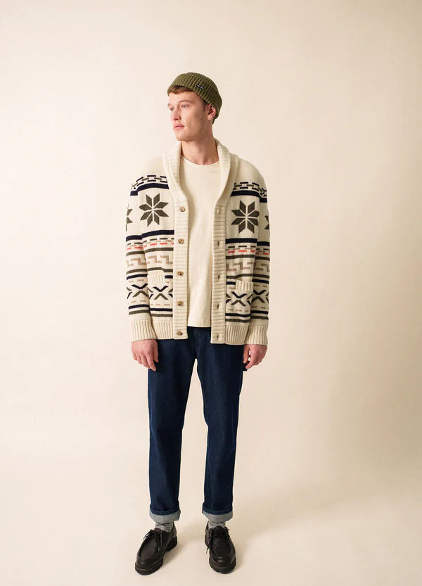 Veste en laine Saint James Sion Homme - Écru/Western