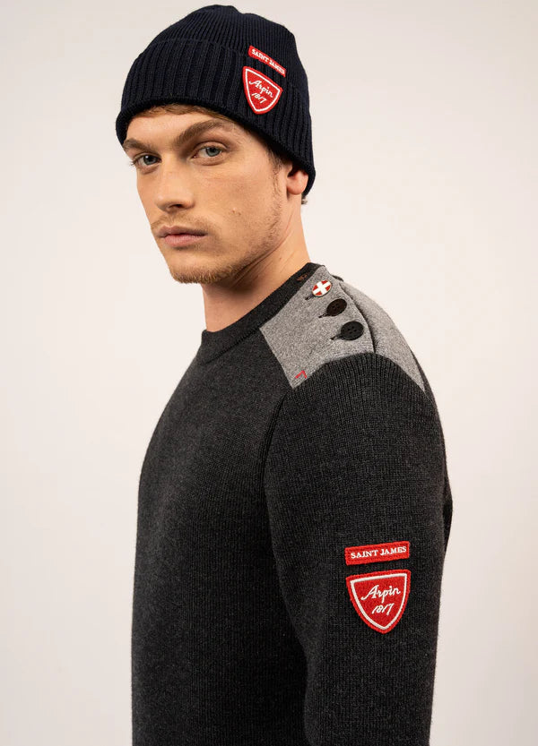 Pull marin Saint James x Arpin Moraine Homme - Anthracite