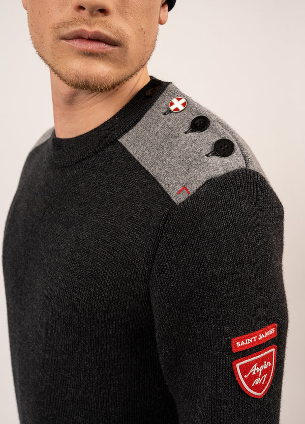 Pull marin Saint James x Arpin Moraine Homme - Anthracite