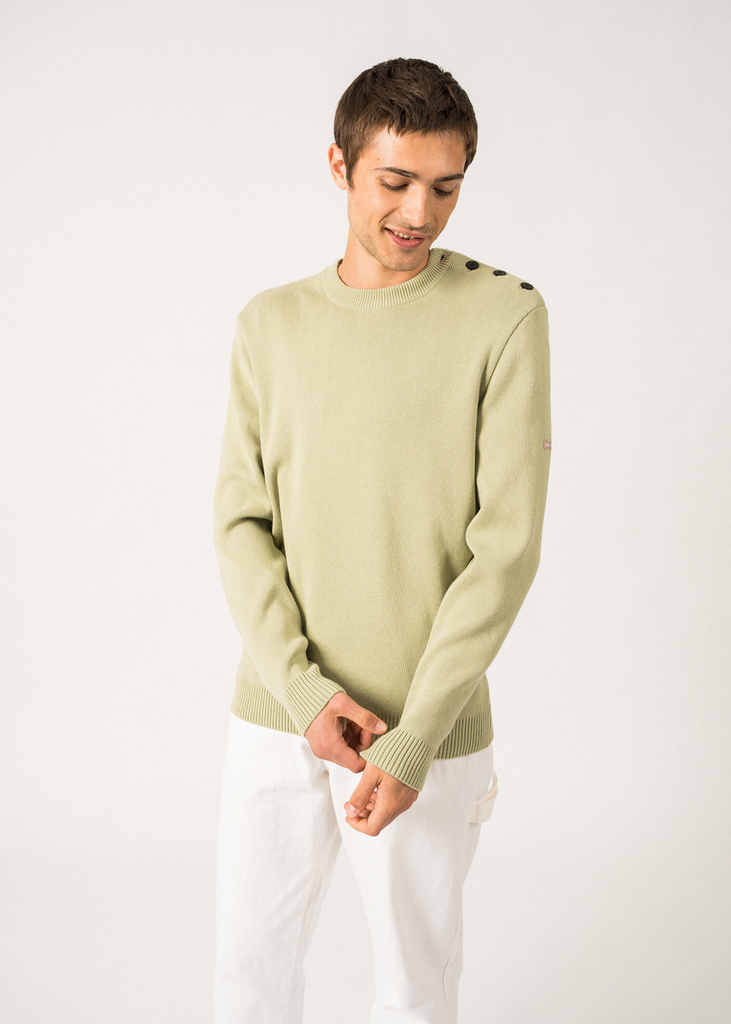 Pull Saint-James Cancale coton Homme - Amandier