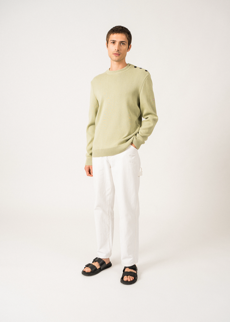 Pull Saint-James Cancale coton Homme - Amandier