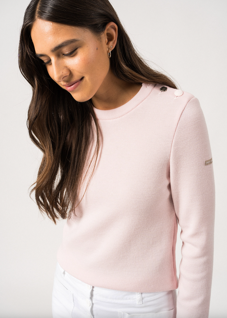 Pull marin Saint James Bregançon Uni - Rose poudre