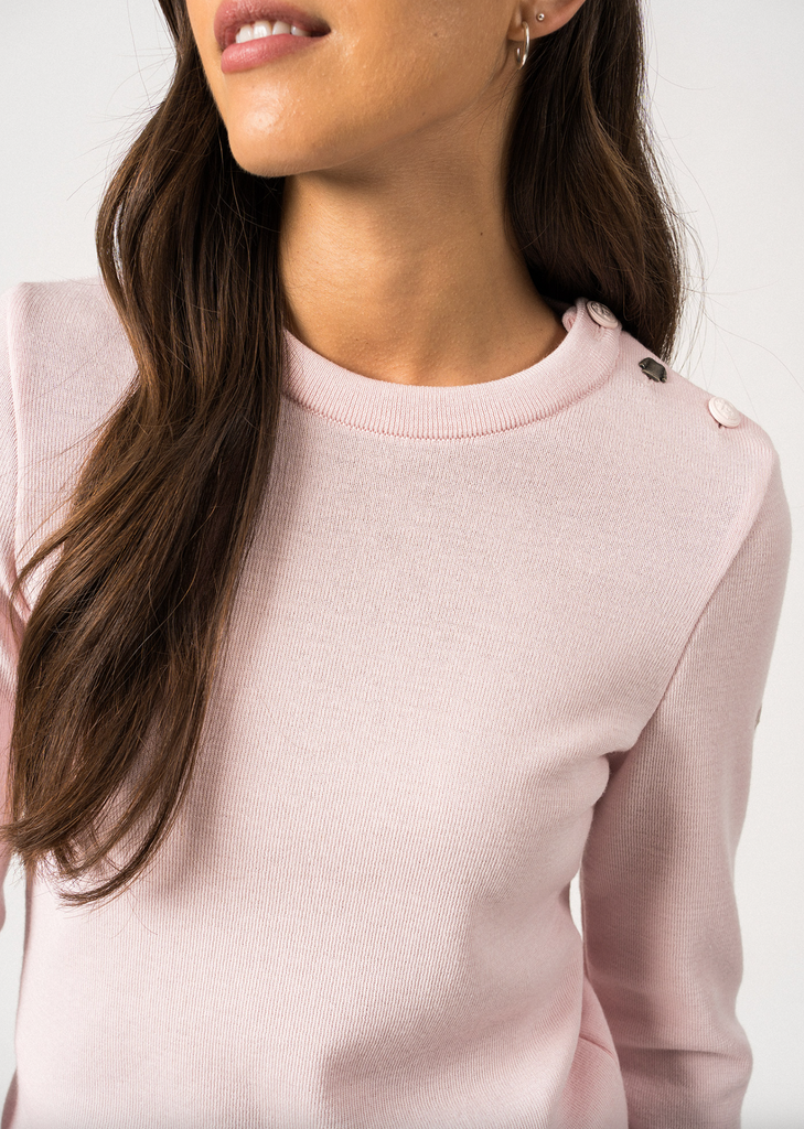 Pull marin Saint James Bregançon Uni - Rose poudre